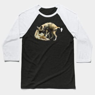 African Painted Wolf aka African Painted Dog Baseball T-Shirt